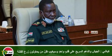 كباشي : الجيش والدعم السريع على قلبٍ واحدٍ وسيخيب ظنّ من يحاولون زرع الفتنة