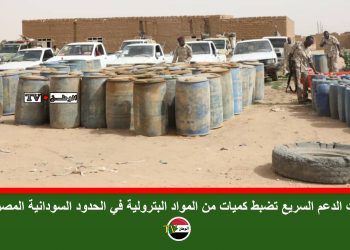 قوات الدعم السريع تضبط كميات من المواد البترولية في الحدود السودانية المصرية