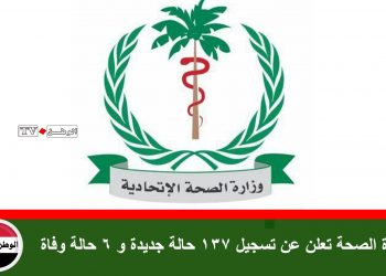 وزارة الصحة تعلن عن تسجيل 137 حالة جديدة و 6 حالة وفاة