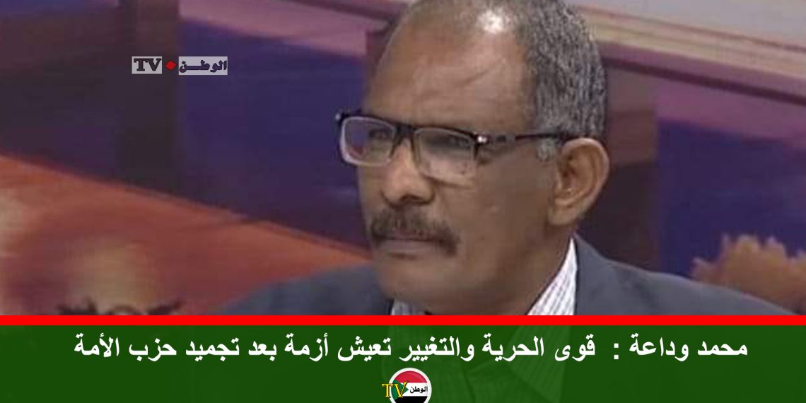 محمد وداعة : قوى الحرية والتغيير تعيش أزمة بعد تجميد حزب الأمة