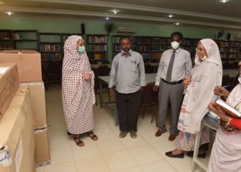 وزيرة التعليم العالي  تشهد تسليم معامل متكاملةمن جامعةالسودان لجامعةعبد اللطيف الحمد
