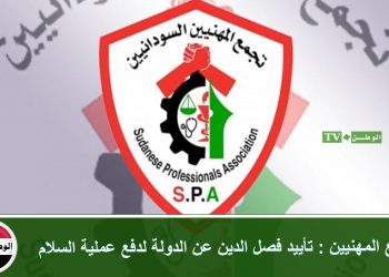 تجمع المهنيين : تأييد فصل الدين عن الدولة لدفع عملية السلام