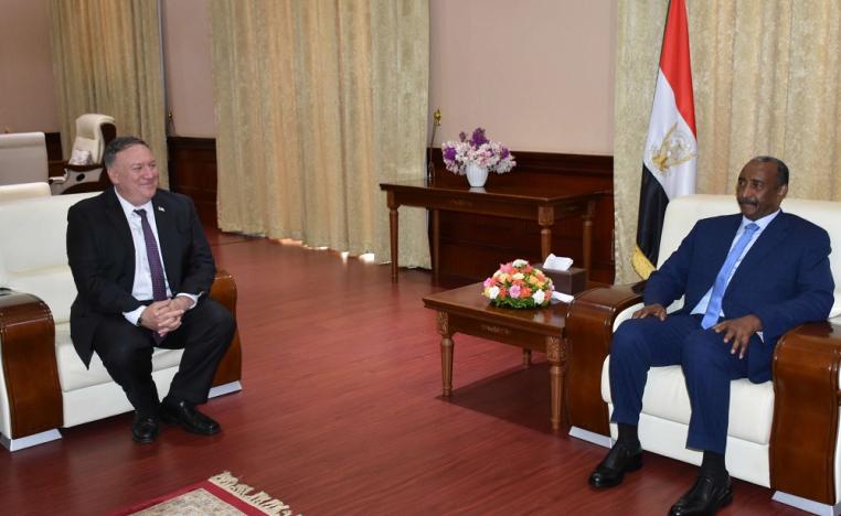البرهان يتلقى اتصالا هاتفيا من وزير الخارجية الامريكي