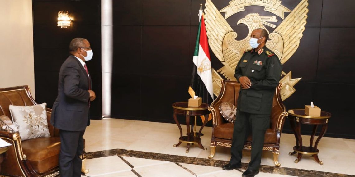 البرهان يؤكد دعم السودان لإثيوبيا لمجابهة الظروف التي تمر بها