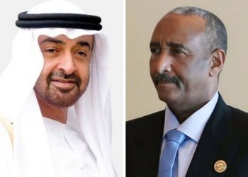 البرهان يتلقى برقية تعزية من ولي عهد أبوظبى في وفاة الإمام الصادق المهدى