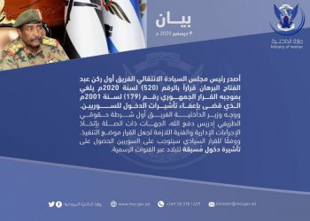 البرهان يصدر قرار جديد بشأن”تأشيرة السوريين”