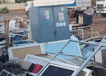 تدمير كامل لمبنى الهلال الأحمر بولاية الخرطوم بالأليات بحضور الشرطة وبدون تصريح قانوني