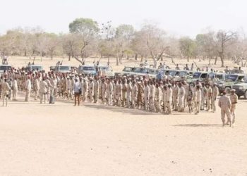 المدير التنفيذي لمحلية أم دخن يزور قوات الدعم السريع المرابطة في الحدود مع دولتي افريقيا الوسطى وتشاد