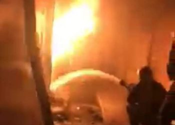 حريق هائل بنادي ومعسكر كوبر