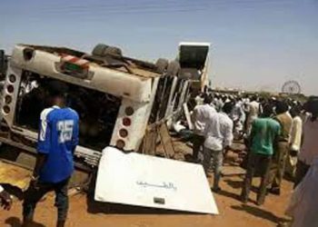 مصرع (٧) اشخاص اثر انقلاب بص بمدخل مدينة نيالا