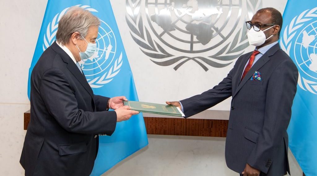 مندوب السودان الدائم يقدم اوراق اعتماده للامين العام للامم المتحده