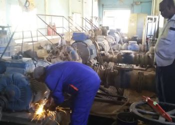 توقف جزئي باحدي محطات المياه ببحري