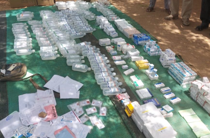 ضبط كميات كبيرة من الادوية الغير مسجلة وادوية العلاج المجاني بودمدنى
