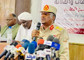 قائد ثاني الدعم السريع يشهد توقيع الصلح بين الرزيقات و الفلاتة بجنوب دارفور