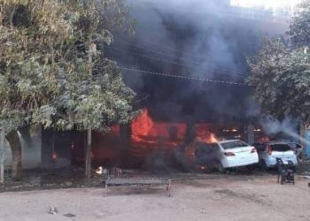 حريق هائل بمنطقة يسكنها الجن بمدينة بحري