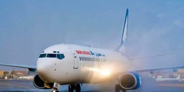 بالصور  بدر للطيران تستقبل سادس طائراتها من طراز الجيل الجديد Boeing 737 بطريقة فريدة وسط أجواء إحتفائيه
