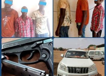 ستعادة عربة برادو وضبط معتادي إجرام