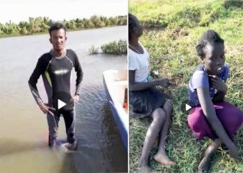 إنقاذ  فتاتين من موت محقق من داخل النيل