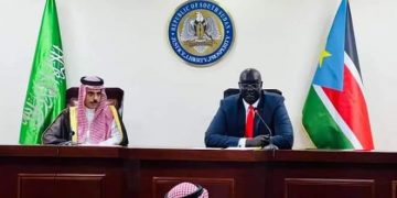 رئيس جمهورية جنوب السودان يستقبل وزير الخارجية السعودي