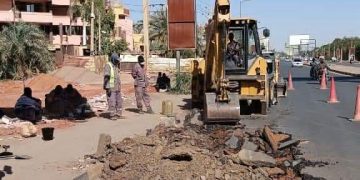 تواصل حملات صيانة الطرق والنظافة بولاية الخرطوم