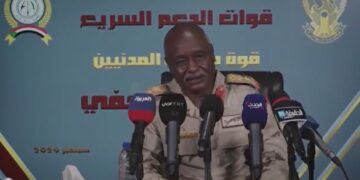 من المؤتمر الصحفي لقوة حماية المدنيين بقوات الدعم السريع